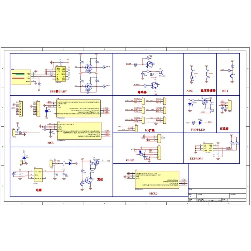 STM8S001J3M3 / STM8L001J3M3 / STM8L050J3 Development Board / Experiment Board / STM8 Learning Board