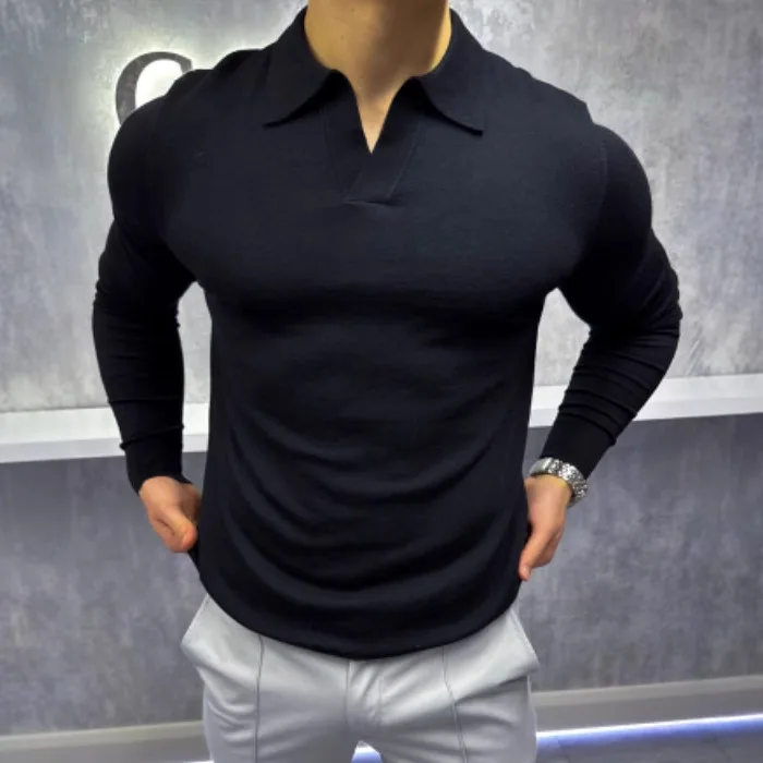 Long Sleeve Business Casual Wool Top 2026 Shirt for Men Cool Sensation No Brand Registered Trademark Winter Collection