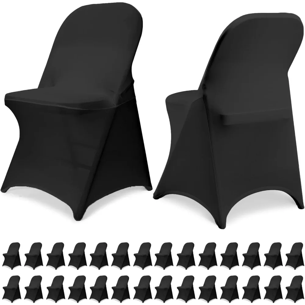 

Spandex Folding Chair Covers 30 PCS Upgraded Universal Fitted Chair Cover Protector for Wedding, Party, Holidays, Banquet, Celeb