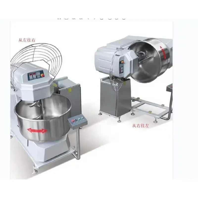Commercial Dough Mixer Flour Mixing hine Head Tilt Kneading hine for Bakery Restaurant Heavy Stainless Steel