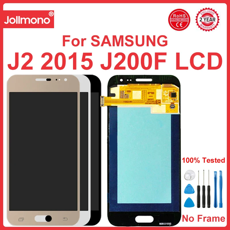 J200 Display Screen For Samsung Galaxy J2 2015 LCD Display Touch Screen Digitizer Assembly For Samsung J200 J200F J200Y J200H