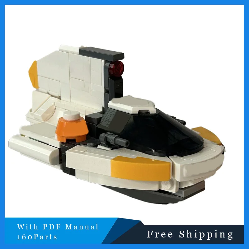 

160 деталей, серия Star Battle, креативный боевой космический корабль, модель строительного блока MOC, кирпичи, сделай сам, сборная игрушка, детский праздничный подарок