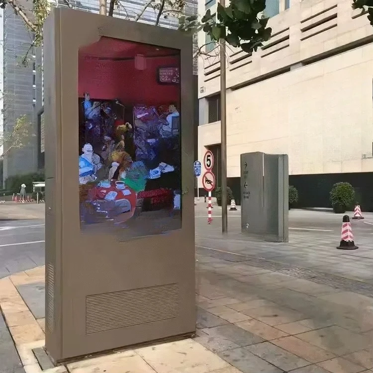 Outdoor IP65 Waterproof Touch Screen Kiosk Floor Standing Display Player Machine for Building Park School Advertising