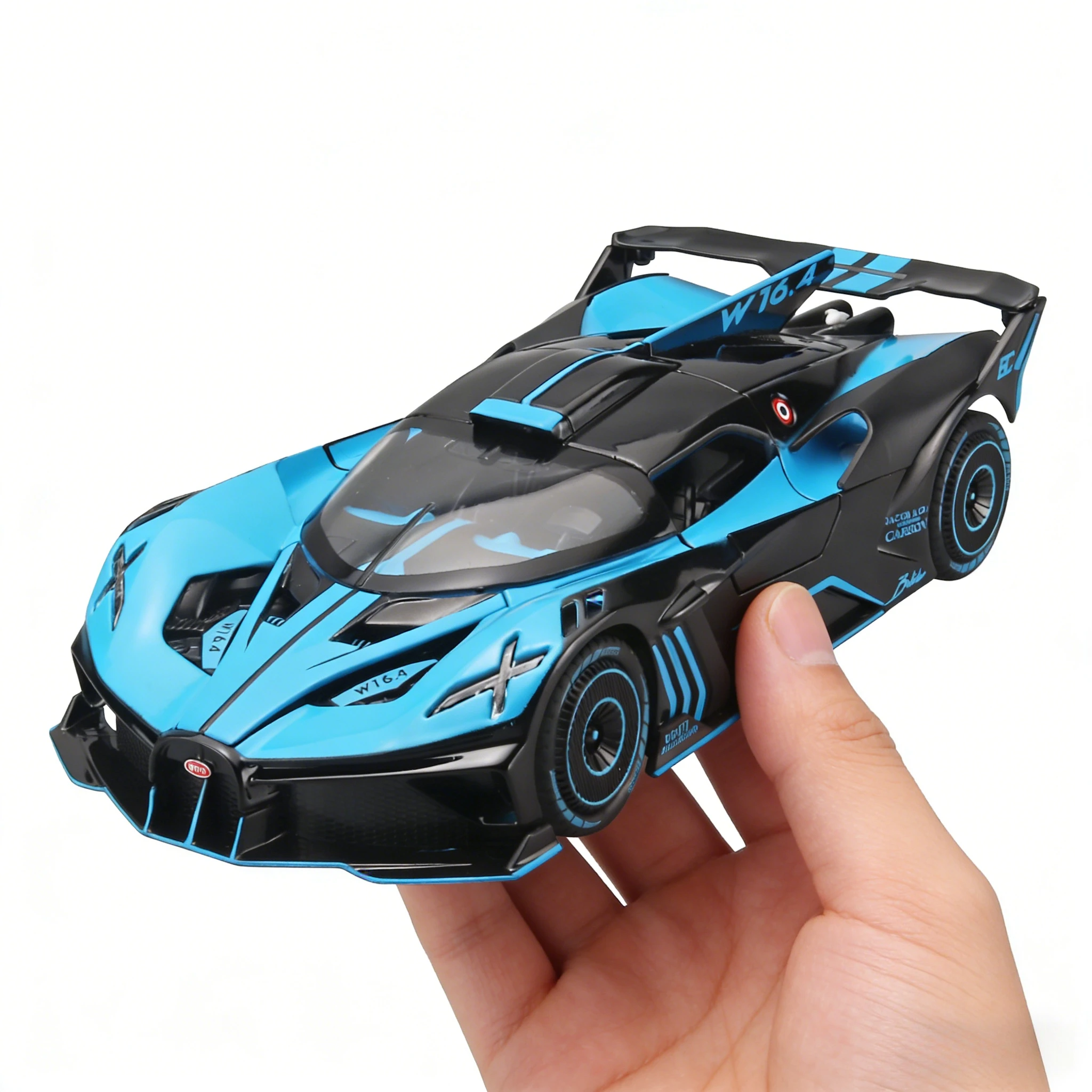 

1:24 Bugatti Bolide Alloy Sports Car Model Diecasts & Toy Vehicles Metal Concept Car Model Simulation Sound Light Childrens Gift