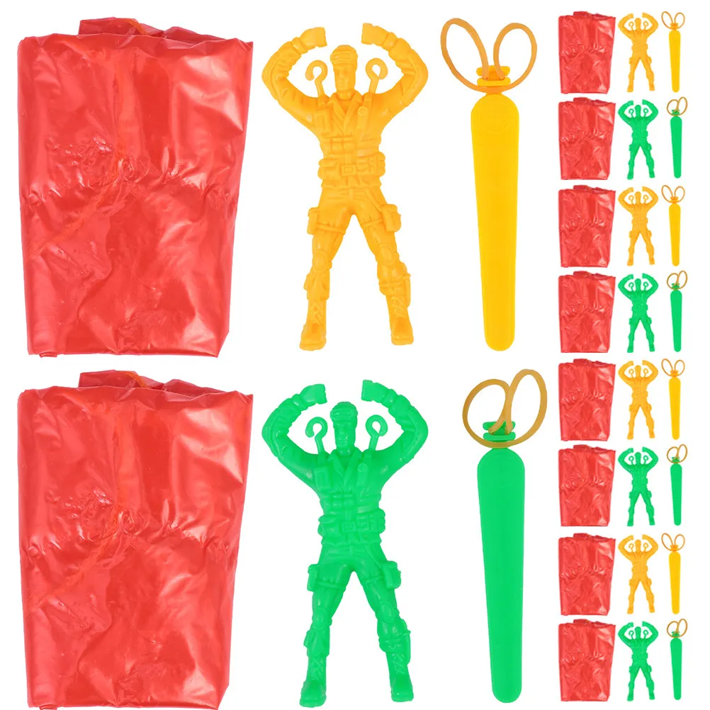 

10Pcs Parachutes Men Set Slow Landing Lightweight Outdoor Play for Kids Parties Birthday Rewards Parachutes Toy