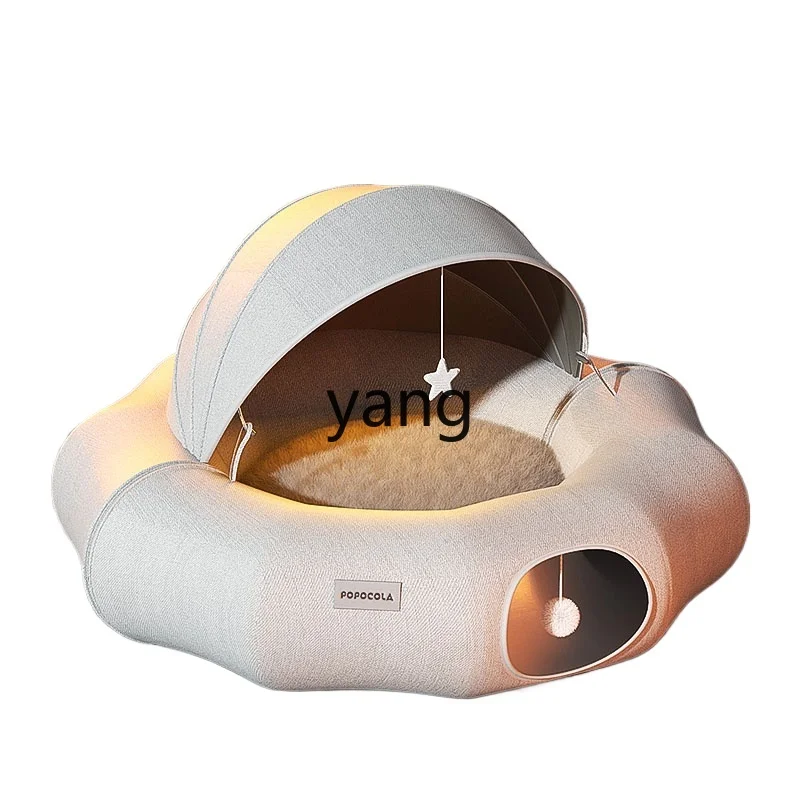 

yjq Cat Tunnel Cat Nest Rolling Dragon Channel Maze Donut Foldable