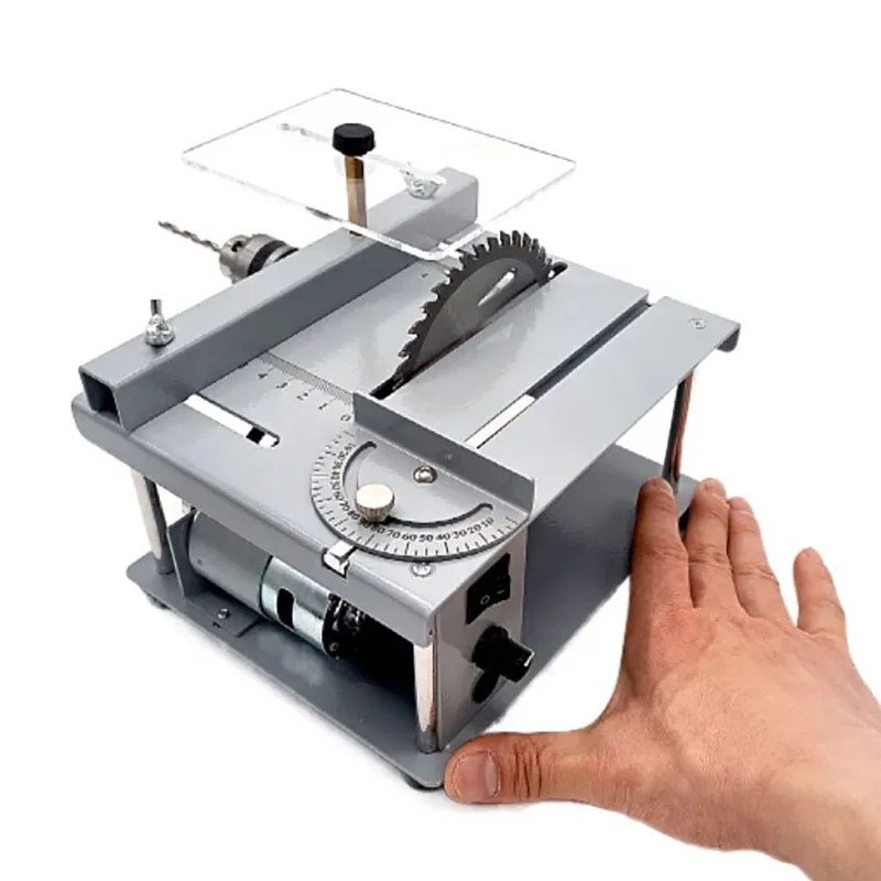 Mini Multifunctional Table Saw PCB Small Desktop Cutting Machine Diy Model Woodworking 96W/150W Household Electric Saw