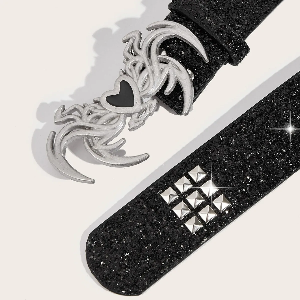 رصع حزام فاسق خمر حزام بولي حزام حزام جلد القوطية الشرير مشبك معدني حزام للنساء الجينز الديكور الخصر التبعي #2