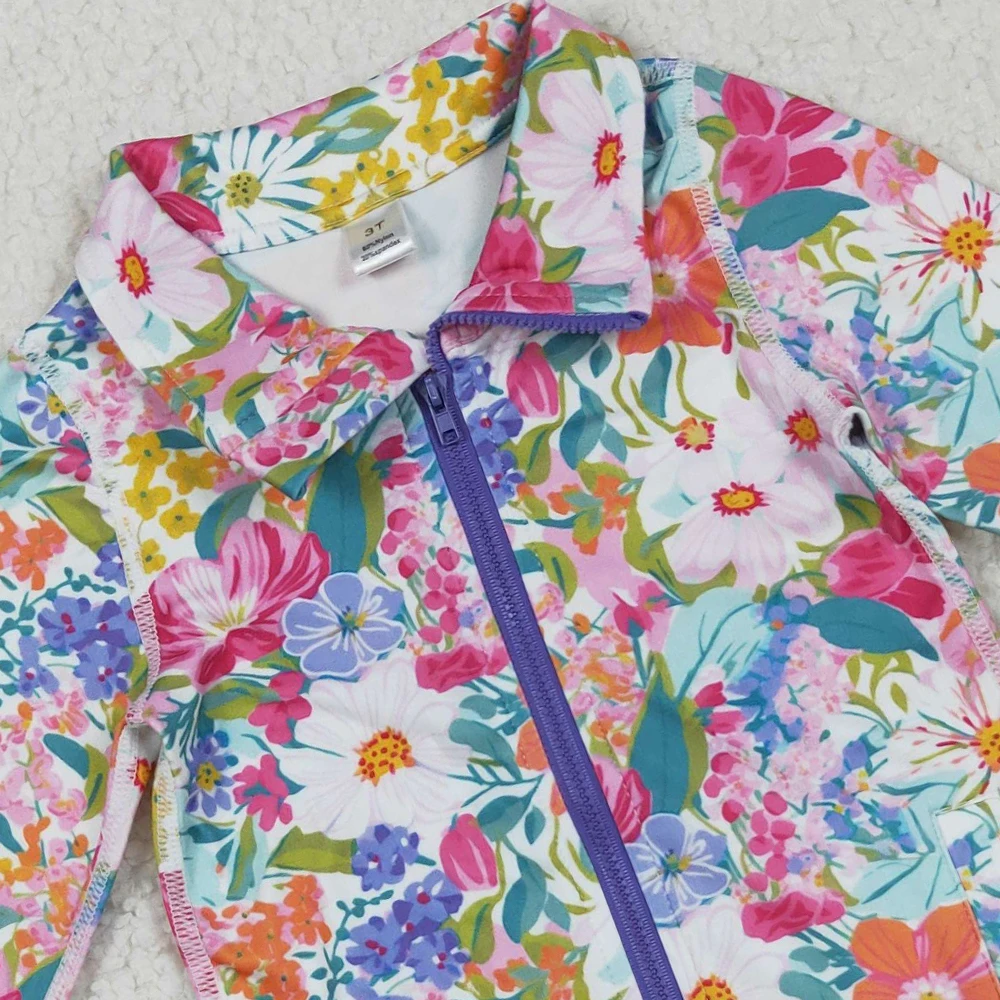 طفلة اليوغا مجموعة ملابس الاطفال الأطفال الزي طفل طويل الأكمام سستة جيوب سترة قمم السراويل ملابس عصرية الرضع #3