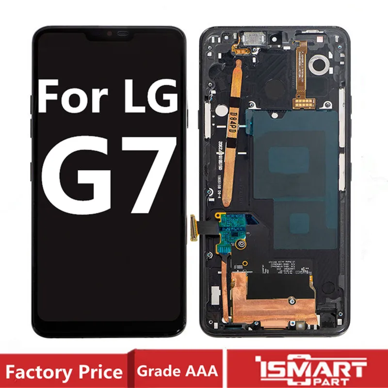 For LG G7 LCD Display Touch Digitizer Assembly G7 ThinQ Screen with Frame Replacement Parts