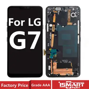 Bilashmart LG G7 LCD Display Touch Digitizer Assembly G7 ThinQ Screen with Frame Replacement Parts