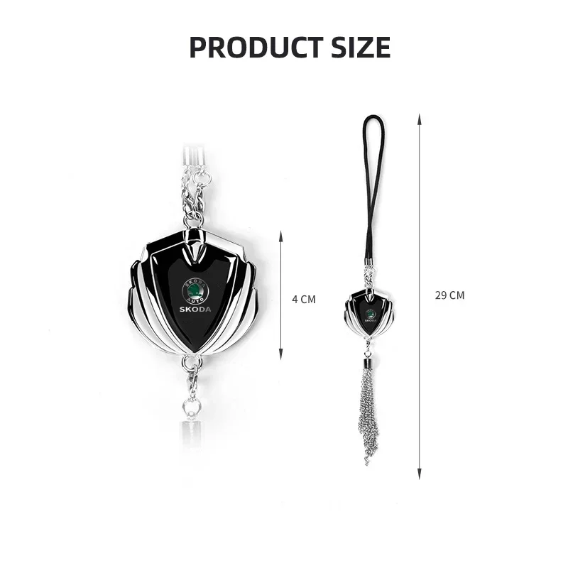 Car Interior Rearview Mirror Pendant Hanging Ornaments Accessories For Skoda Octavia VRS Rapid Kodiaq Fabia Karoq Superb Kami view 6