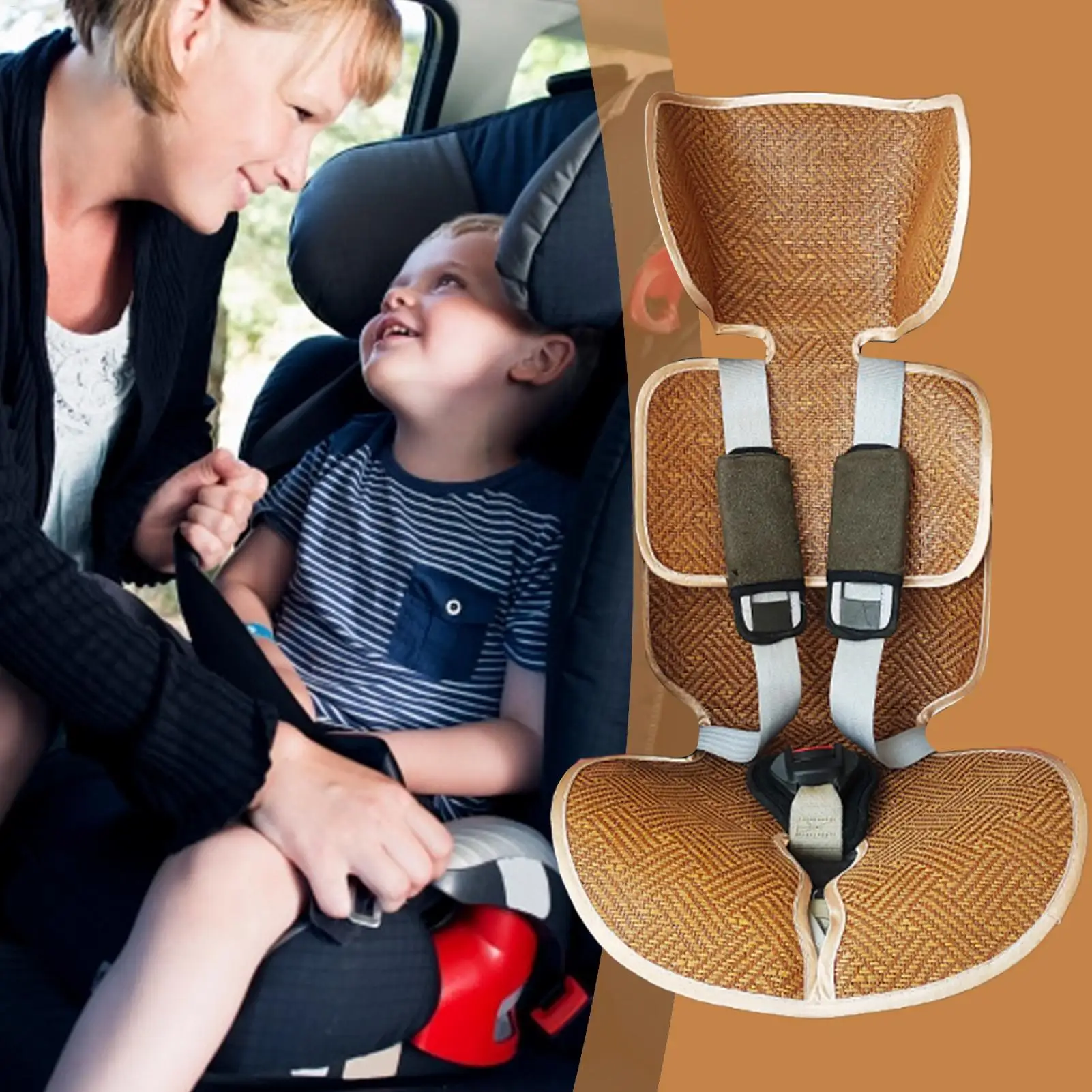 아기 쿨매트 유아용 의자 쿨패드 라탄 홈 베이비 쿠션 아이스 실크 쿨매트 (더운 날씨용) 자동차 유모차 실내외