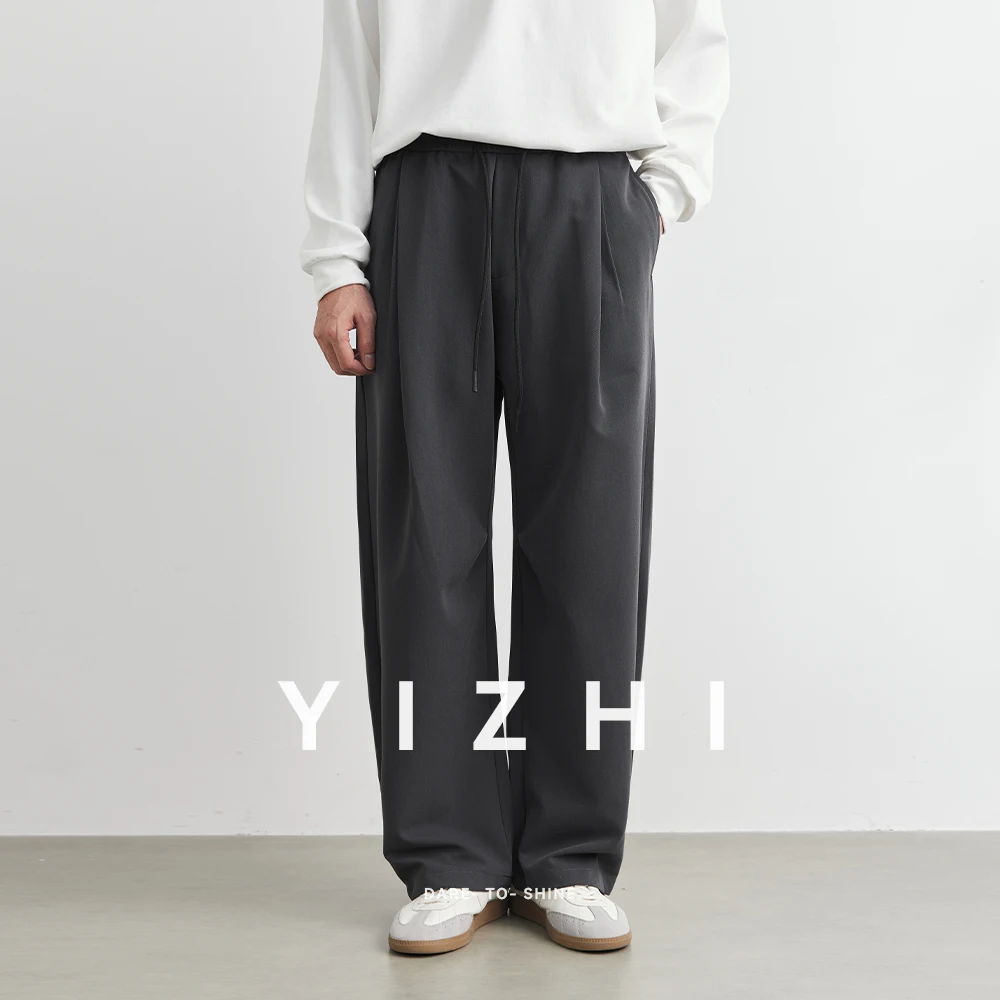 

Fashion Men's Work Commuter Casual Pants Spring and Autumn New Loose Versatile Straight Suit Pants Men's Wide Leg Pants Clothing