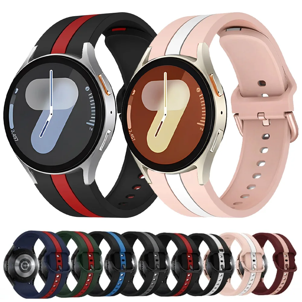 No Gap Sport-Silikonarmband für Samsung Galaxy Watch 7/6/5/4 44mm 40mm Original-Armband Watch 6 Classic 47mm 43mm 5 Pro 45mm