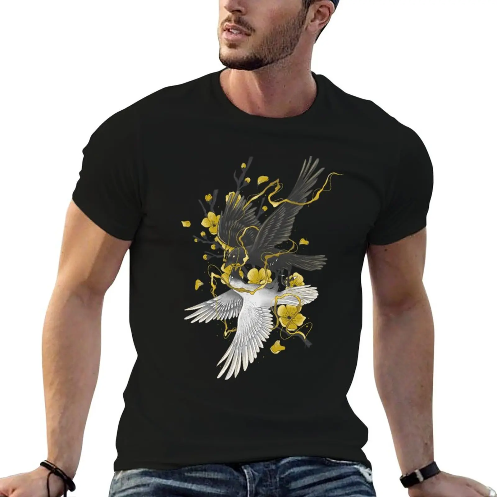 

crows oversize anime man Golden t t shirt T-Shirt shirts plain