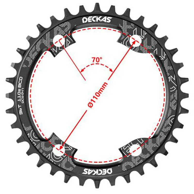 DECKAS 4 Claw Chainring Road Bike Narrow Wide Chainwheel 110BCD forShimano R7000 R8000 R9100 R9000 4700 5800 6800 R2000 R3000
