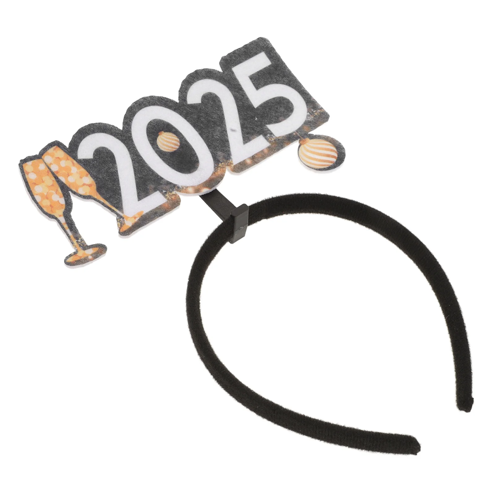 

2025 New Year Headbands Glitter Tiara Hair Hoop Party Decoration Happy New Years Eve Headwear Tinsel Hair Hoop