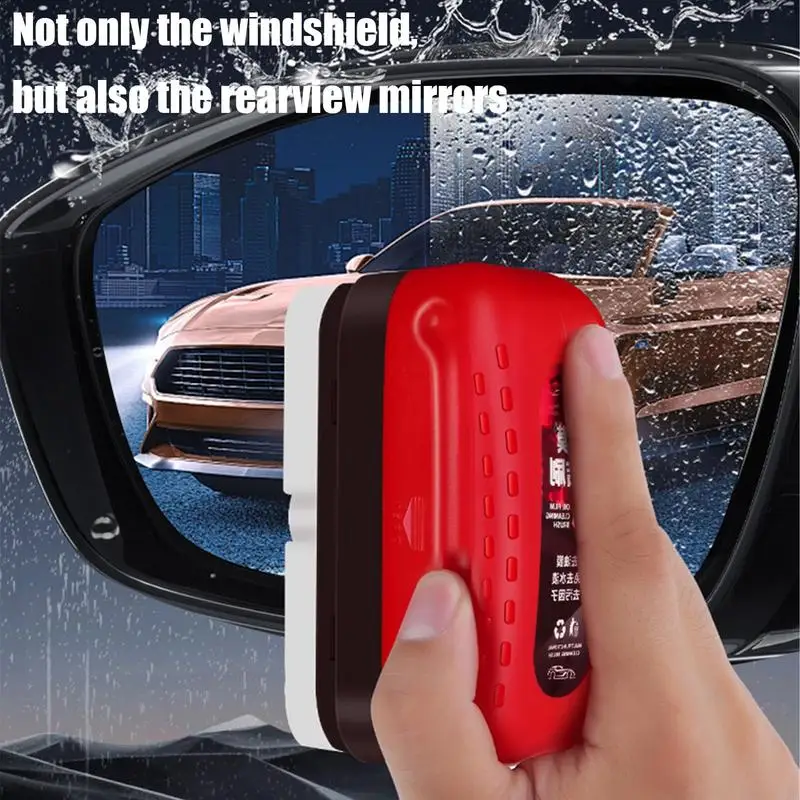 120ml Car Glass Cleaner Automotive Glass Sponge Cleaning Brush Windshield Oil Film Cleaner Glass Polishing Agent Car Maintenance - Image 3