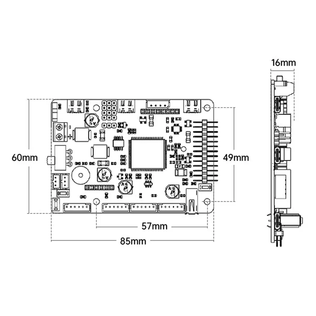 Scheda di controllo robot ROS per JETSON Raspberry Pi con chip STM32F407VET6 Supporta servocontrollo bus PWM motore encoder a 4 canali