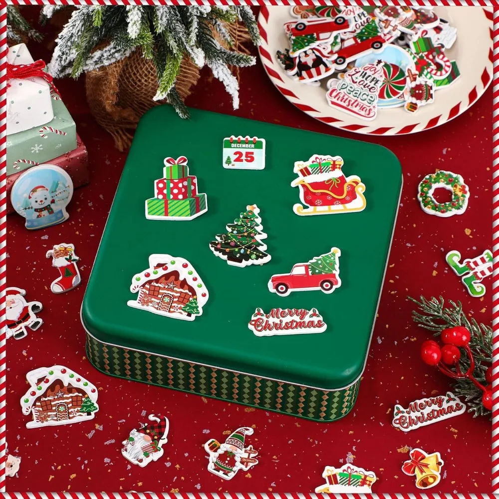 Рождественская наклейка из пенопласта, 300 шт., зимняя оптовая красочная печать, самоклеящиеся пенопластовые наклейки на тему кампуса для детей, Рождество