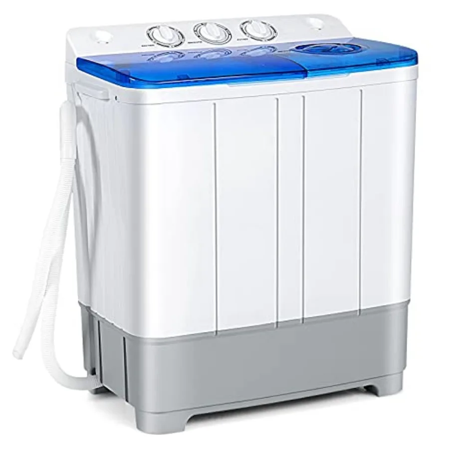 Portable Washing Machine Twin Tub with 22Lbs Capacity for Compact Living Spaces Includes 13.2Lbs Washer and 8.8Lbs Spinner Unit