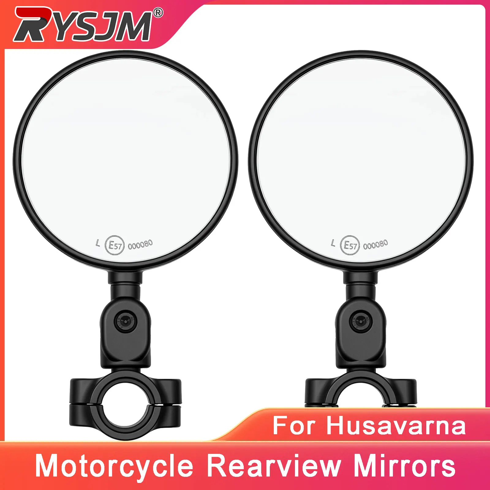 A Pair Motorcycle Rearview Mirrors Universal Handlebar Mirrors For Husavarna 701 SM/Enduro FC350/450 FE250/350/501/450