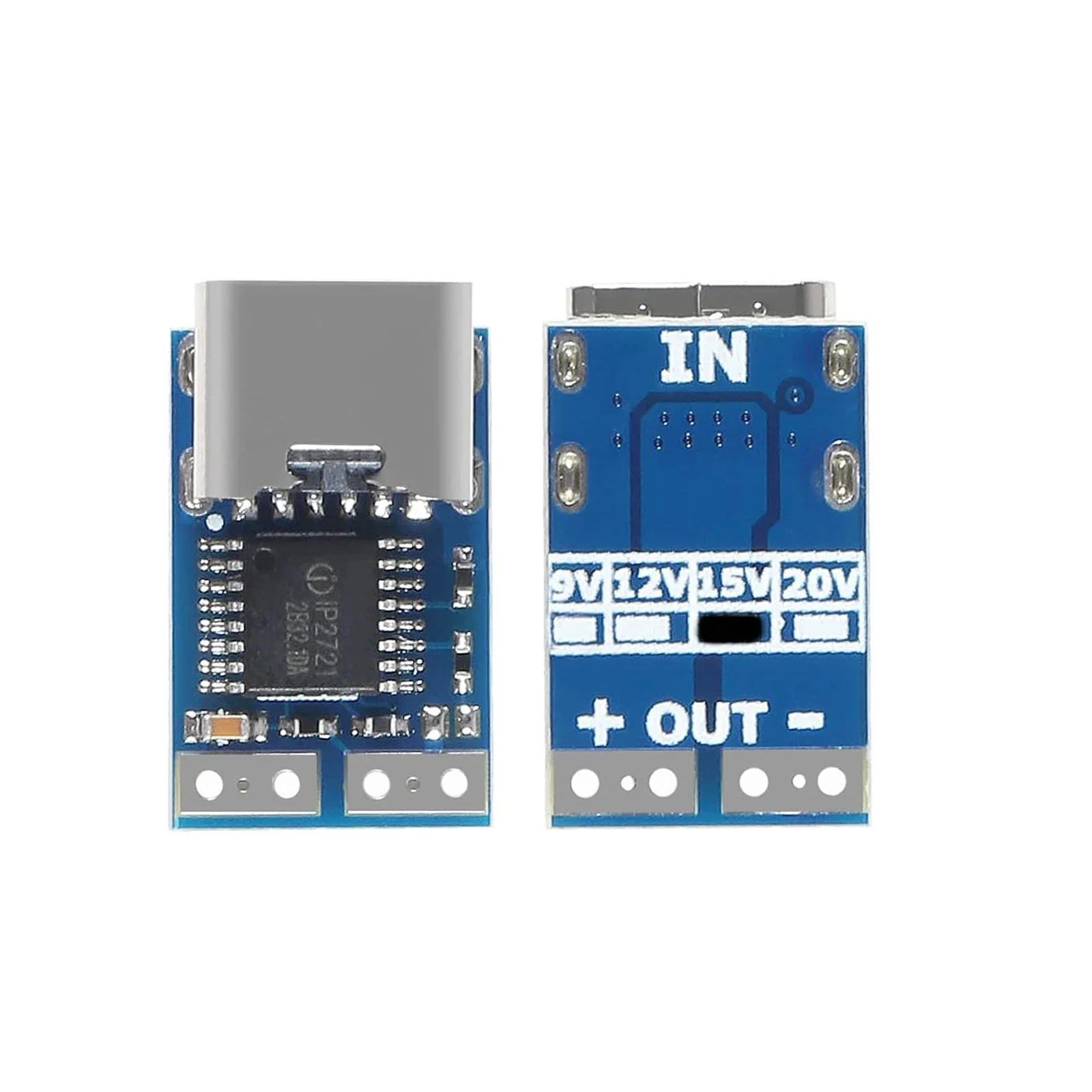 2Pcs PDC004-PD PD Decoy Trigger Module, Type-C PD3.0 to DC Fixed Voltage Power Trigger Board IP2721 Chip 9V/12V/15V/20V Optional