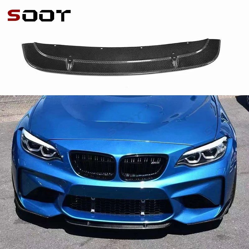 

For BMW F87 M2 2014 - 2021 M2C Carbon Fiber Car Front Bumper Diverter Spoiler Diffuser Front lip chin ST Style Car Auto Parts