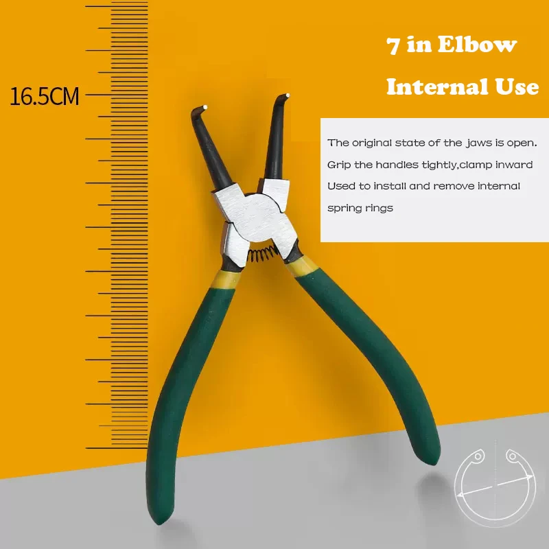 5/7/9 Zoll Spreng ring zange Set Hochleistungs-Innen-/Außen-Sicherungs ring zange Kit gerade gebogene Backe zur Aufbewahrung von Ringent ferner – Detail 13