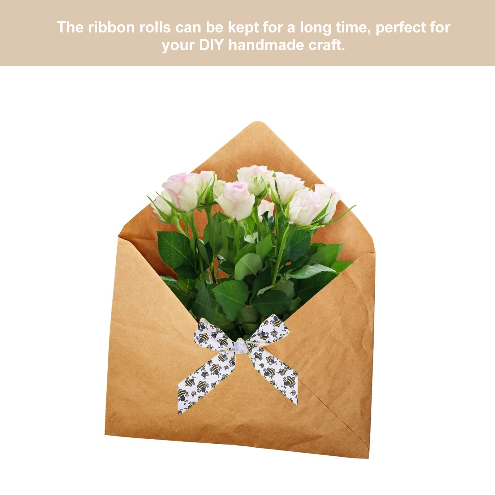 

Decorative Ribbons Satin Ribbon Wrapping For Diy Gifts Packaging Flowers Honey Bee Glossy Party Supplies Handicraft Ribbon