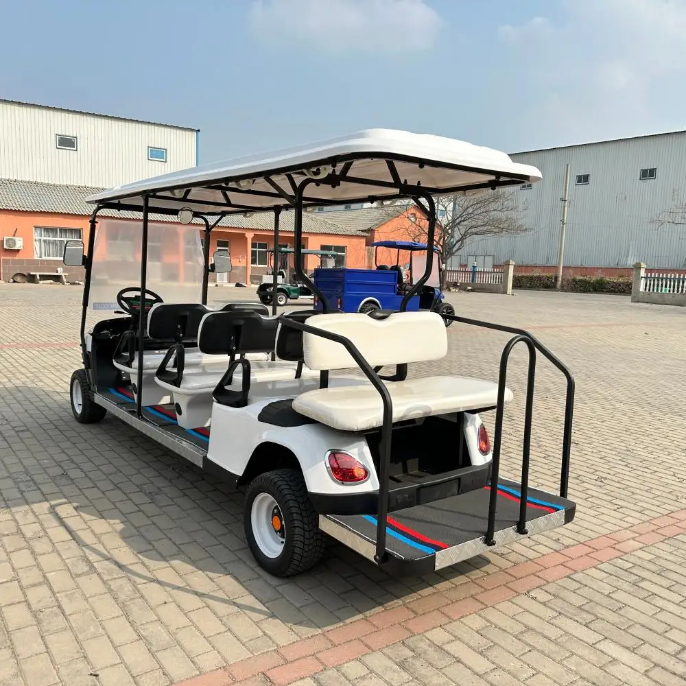 تصميم جديد 72 فولت بطارية ليثيوم عربة جولف رخيصة على الطرق الوعرة نادي الغولف عربات التي تجرها الدواب الأبيض رفع 4 الركاب عربات الغولف الكهربائية
