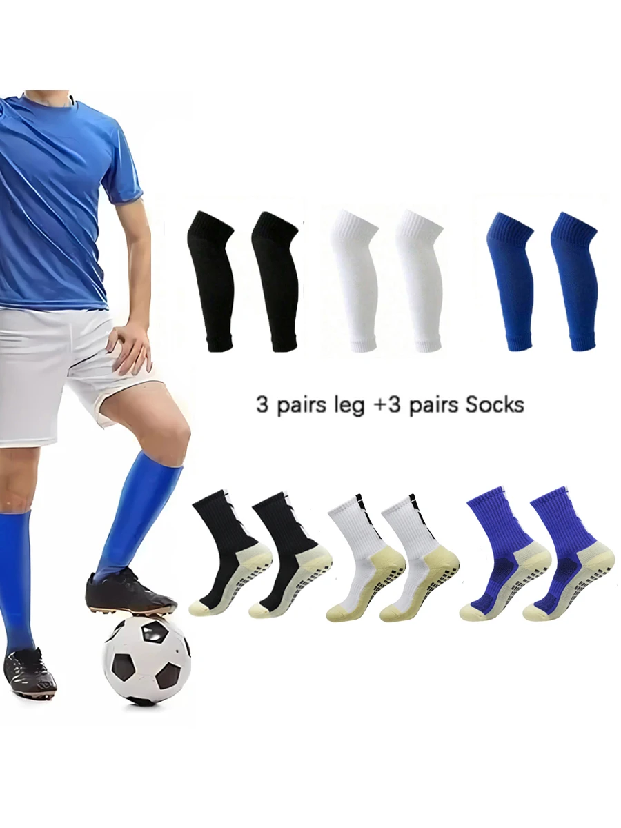 

1 Set Men Women Football Socks Tennis Socks Non-slip Floor Socks Wear-resistant Calf Socks Compression Socks