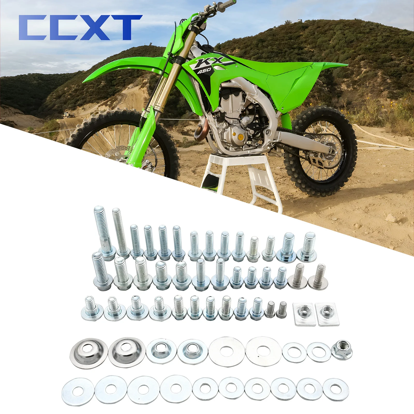 Motorcycles Fairing Fender Screw Bolt Kit Fastener Set For Kawasaki KX KLX KXF 125 250 300 350 400 450 KX125 KX250 KX250F KX450F