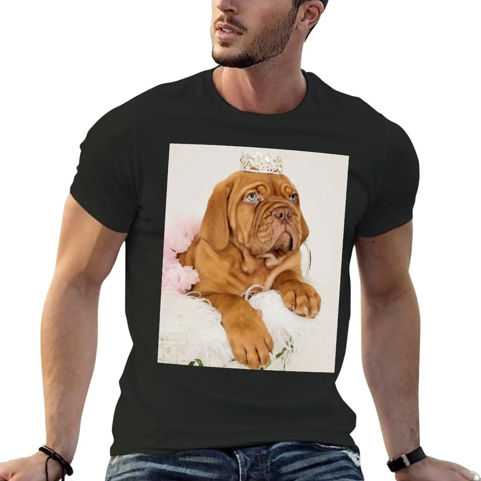 Dogue De Bordeaux Princess Puppy T-Shirt plus sizes custom shirt cotton graphic tees mens t shirts top quality