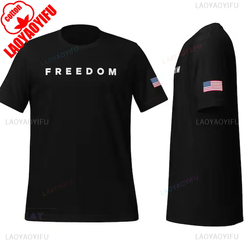 Charlie Kirk Freedom Shirt, Tribute Memorial American Hero Shirt Patriotic Activism Shirt  Harajuku Graphic T Shirts Streetwear image 3
