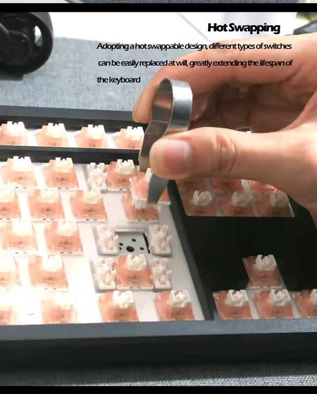 GMK108 Gaming Mechanical Keyboard Kit  RGB Backlight Hot Swap Backlit Gasket Structure support VIA/QMK - Image 6