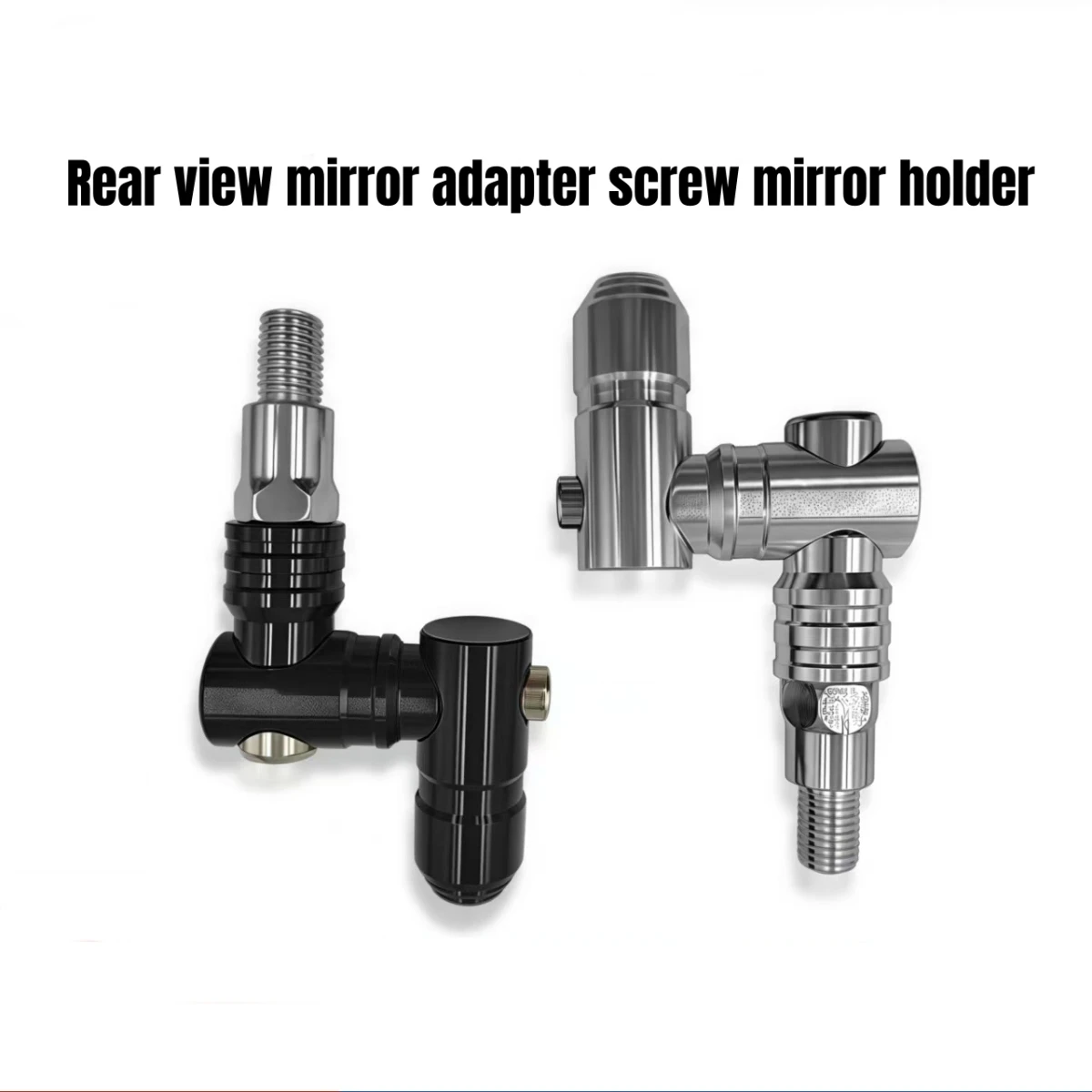 New Motorcycle Modified Rearview Mirror Base Adapter Code 360 ° Universal Fixed Height-Increasing Screw for Adapter Mirror Mount.