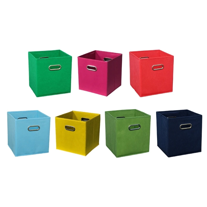 Collapsible File & Folder Storage Box Decorative Linen Filing Storage