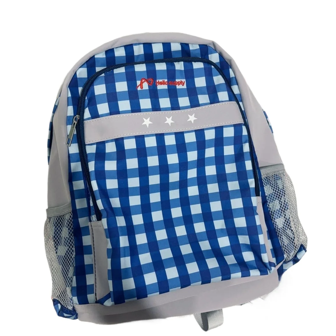 Leuke retro Japanse stijl geruit patroon rugzak met grote capaciteit Student Schooltas Commuter Storage Damestas Schooltassen