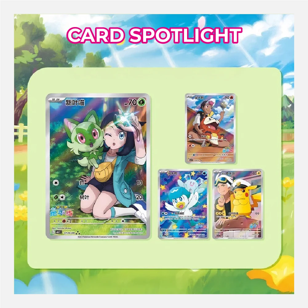 Authentic Pokemon PTCG Cards: Scarlet & Violet Series – Chinese 'Gem Pack' Booster Box VOL.1 Sprigatito & Pikachu Collector Gift