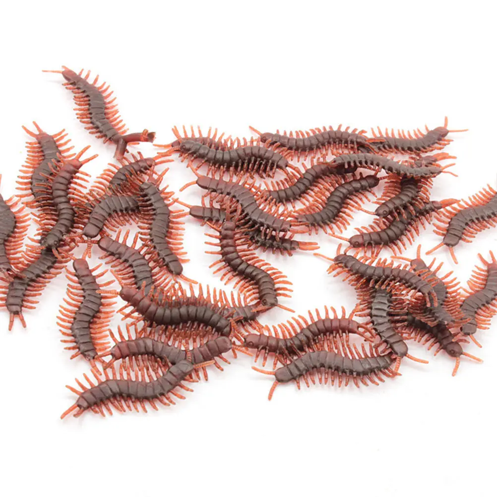 

60Pcs Lifelike Centipede Prank Props Premium Plastic Simulation for Halloween Party Scary Prank Fun Stress Relief Gathering