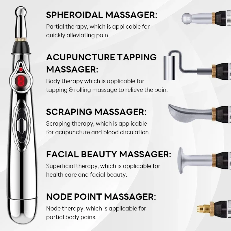 Stylo Laser électrique Point d'acupuncture, thérapie de Massage, soulagement de la douleur, méridien électronique, stylo énergétique, corps, tête, dos, cou, jambes, masseur