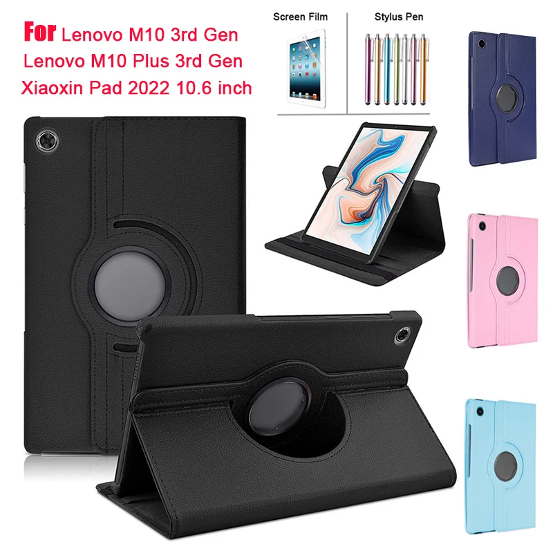 Étui pour tablette Lenovo M10 3e génération 10.1 "TB-328F, support rotatif, pour Lenovo Xiaoxin Pad 2022 Tab M10 Plus 3e 10.6", Funda