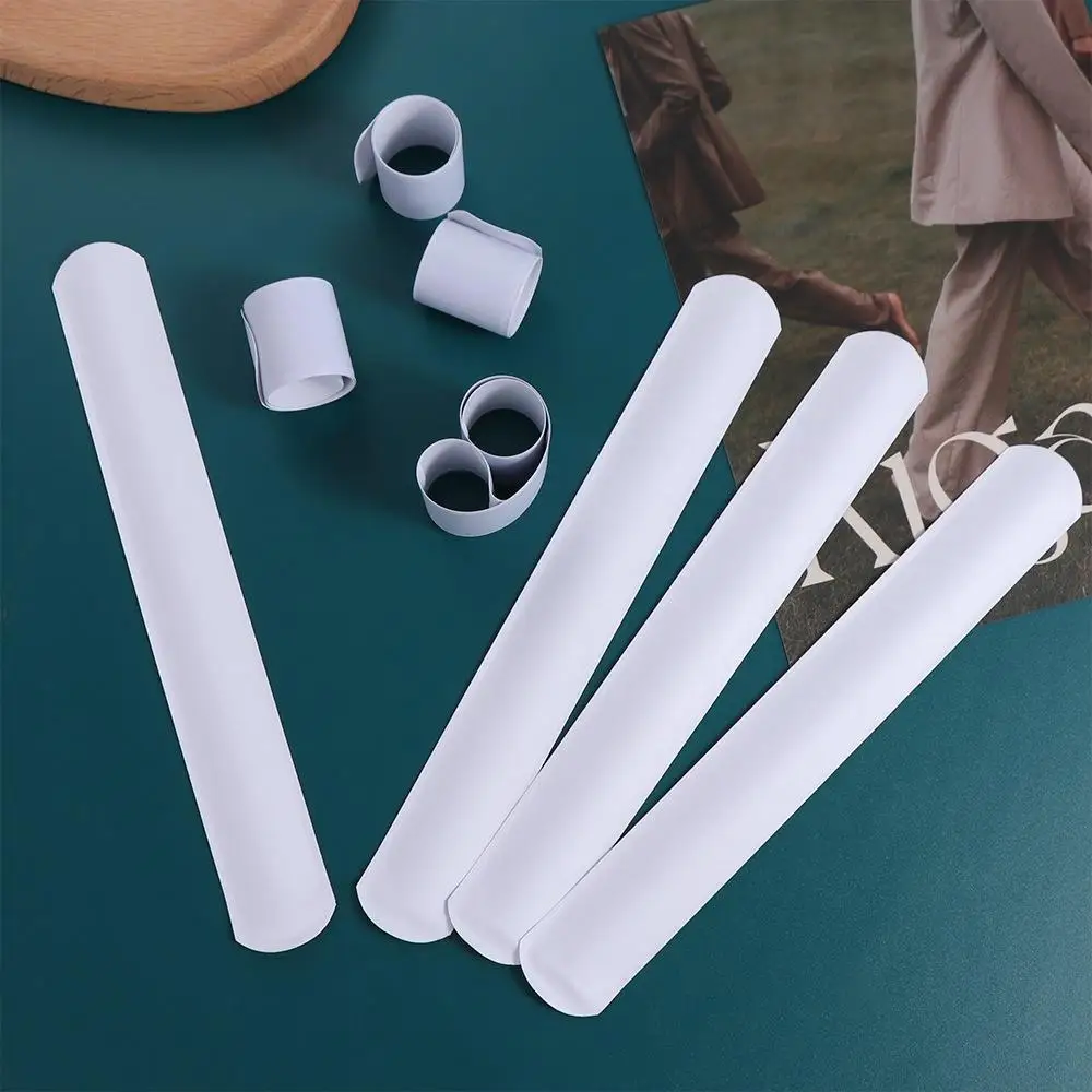 

10pcs/lot Party Supplies DIY Blank Slap Bracelets Graffiti White Slap Wristband PVC Steel Sheet Wristbands Christmas