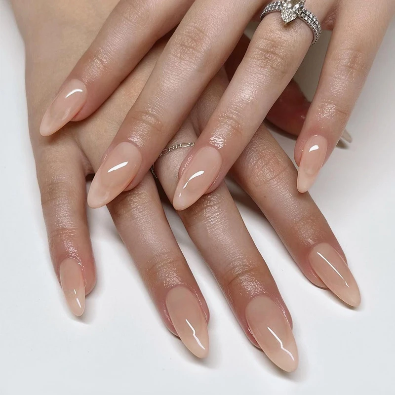 24 teile/satz Künstliche Nägel Cat Eye Französisch Tipps Dekoration Faux Drücken Sie Auf Falsche Nagel Glitter Tragbare Acryl Set Drücken Sie auf Nagel Tipps