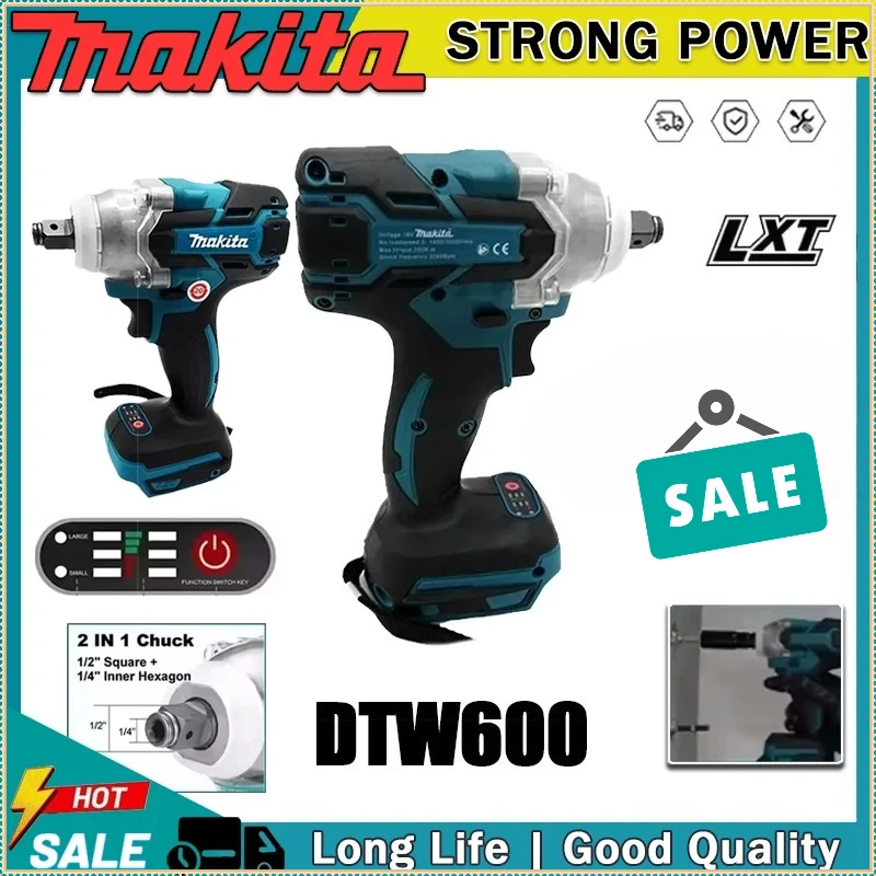 makita-dtw600-cordlesselectric-wrench-impact-wrench-brushless-auto-repair-power-tools-high-torque-rechargeable-tool
