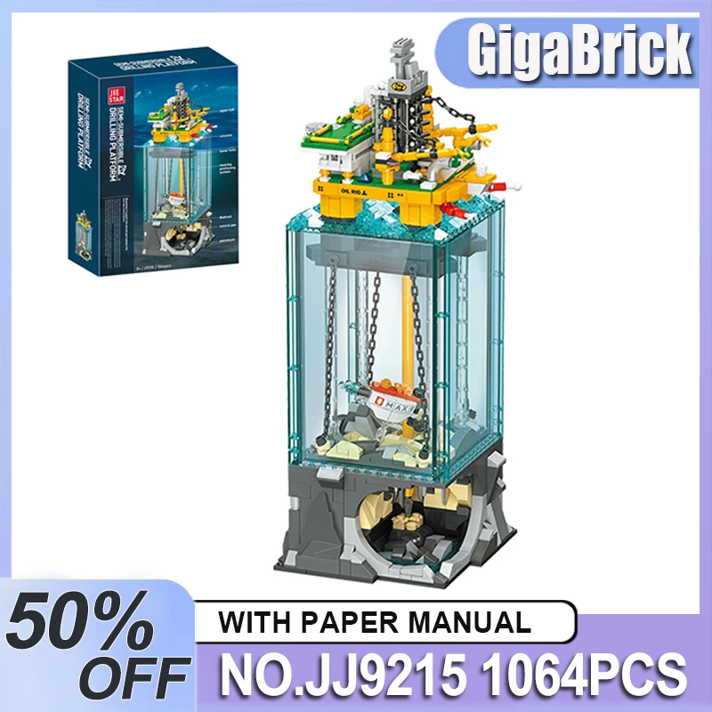 

JIESTAR JJ9215 MOC Декоративная миниатюрная модель морской горнодобывающей сцены, конструктор-головоломка, игрушка для самостоятельной сборки, рождественский подарок для детей
