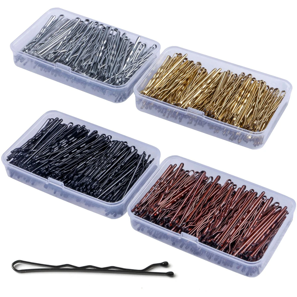 

‌Women's Bobby Pins 100PCS - Classic Solid Hair Clips for Everyday Use, Boxed Hair Accessories Set for Styling & Makeup Tools