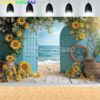 

Baby Shower Happy Birthday Party Photography Backdrops Newborn Kids Air Balloon Princess Tropical Jungle Photo Background BB-32